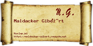 Maldacker Gibárt névjegykártya